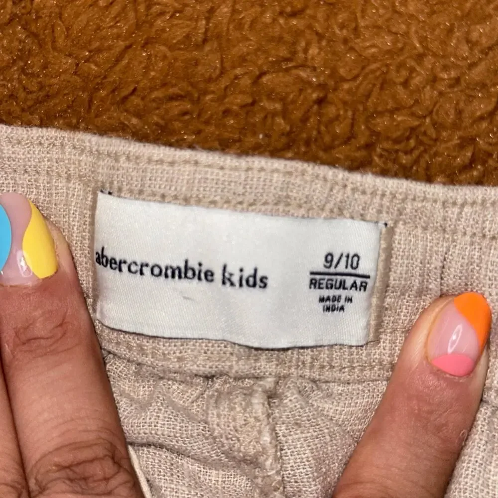 Abercrombie Kids 2 Knit Shirt & Linen Blend Pants Set Boys Size 9/10